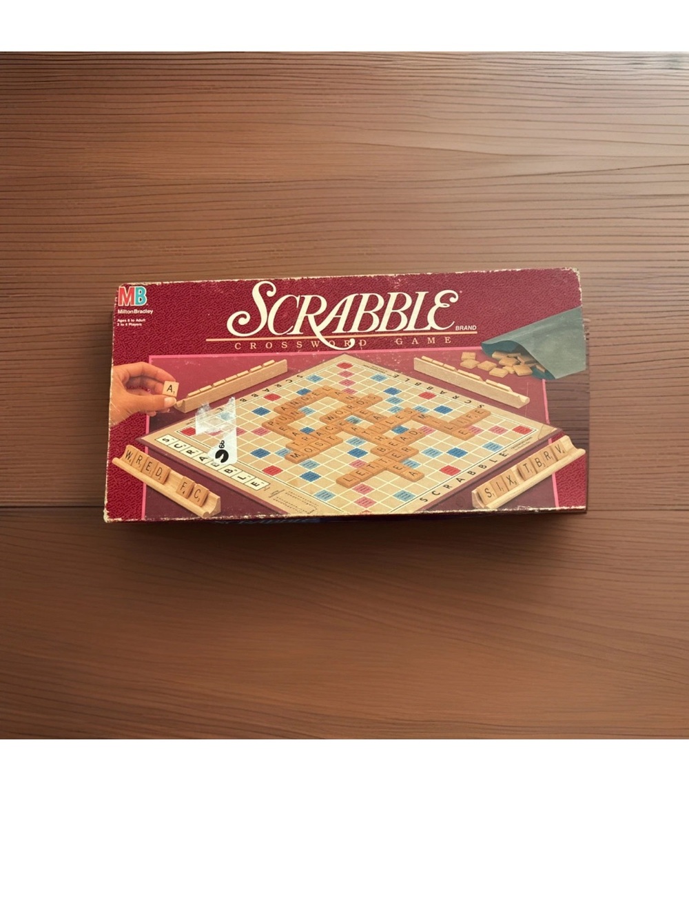 Milton Bradley Scrabble Board Game 1989 Crossword Puzzle Vintage